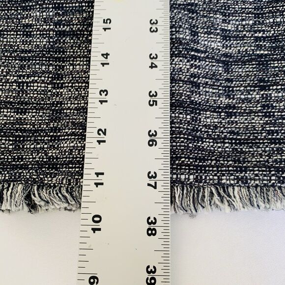 J Crew Dress Women 4 Navy Blue Metallic Tweed Sheath Fringe Career Preppy Office - Picture 7 of 12